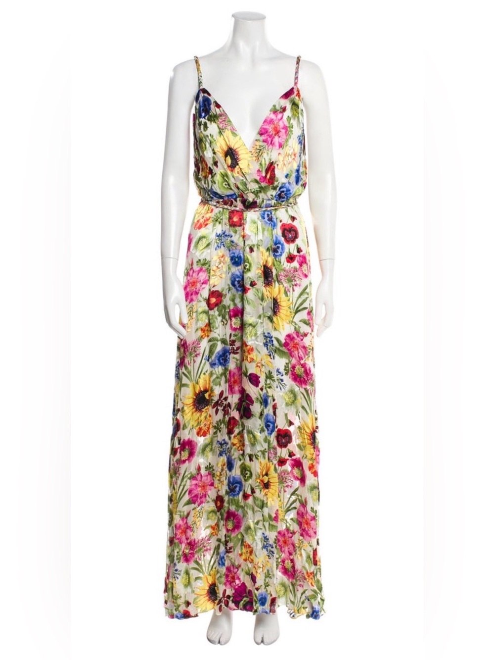 Alice + Olivia Floral Print Long Dress with tags